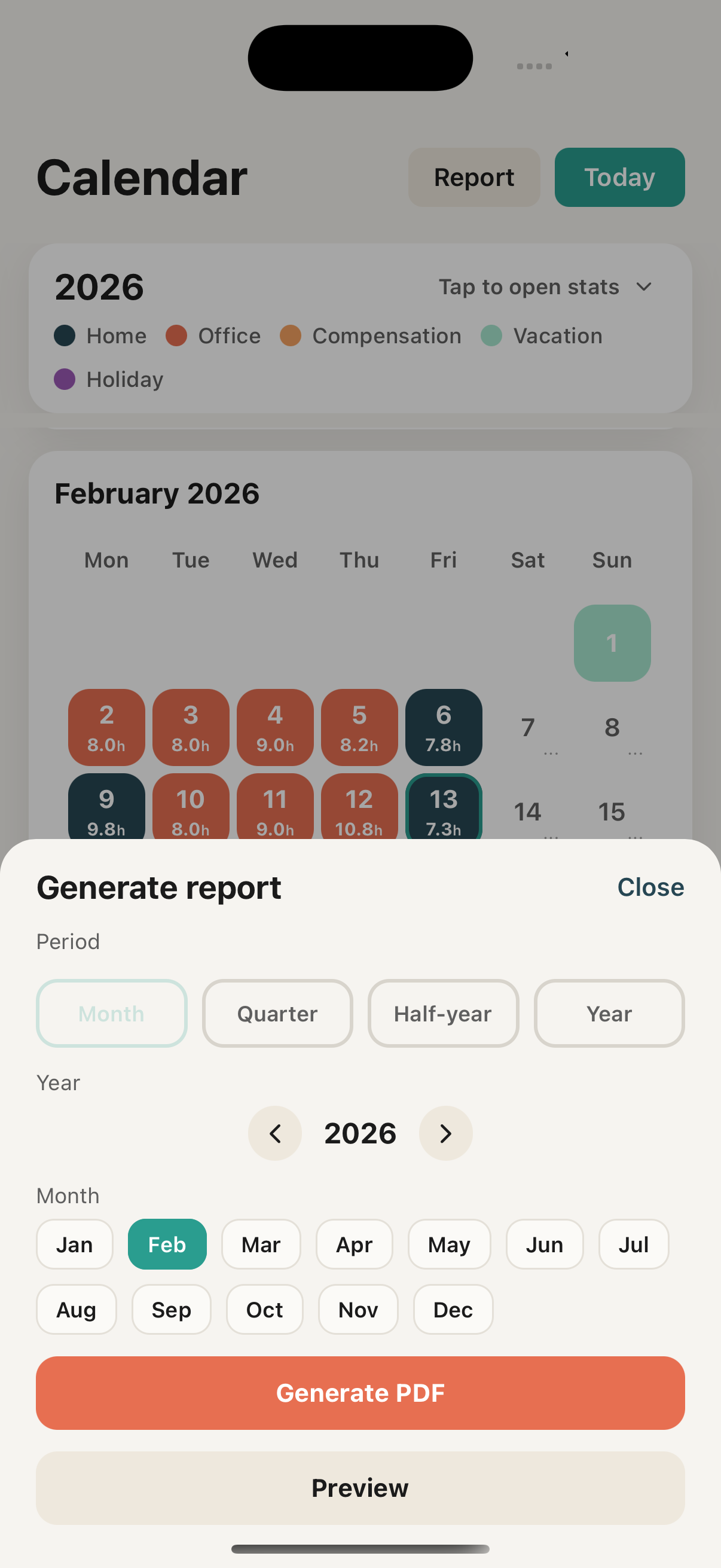 Bericht in Sekunden exportieren