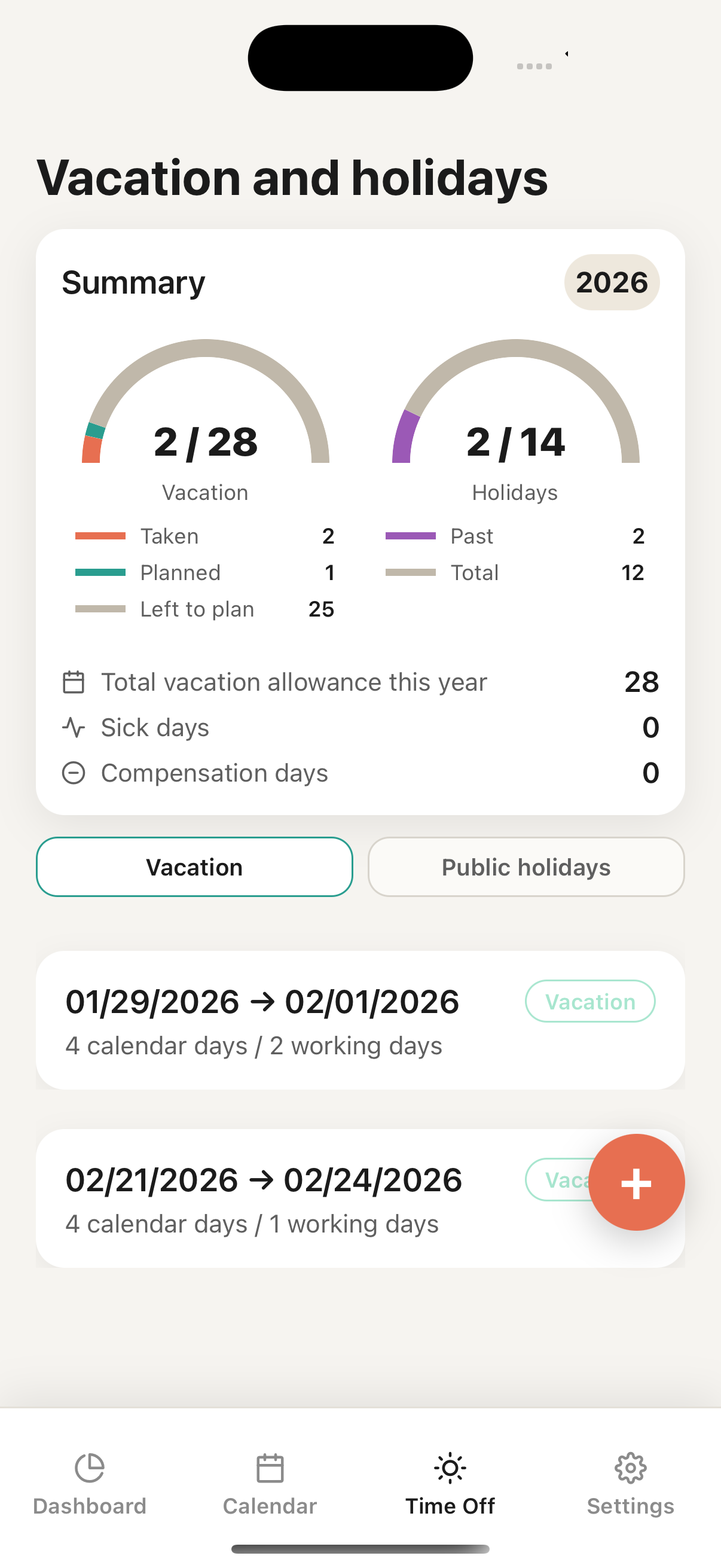 Dein Urlaub, immer aktuell